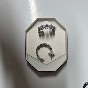 Stunning Silver and Purple Earrings by DP